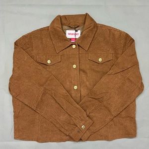 NWT Wrangler  Women's Corduroy Cropped Shirt Jacket L , XL